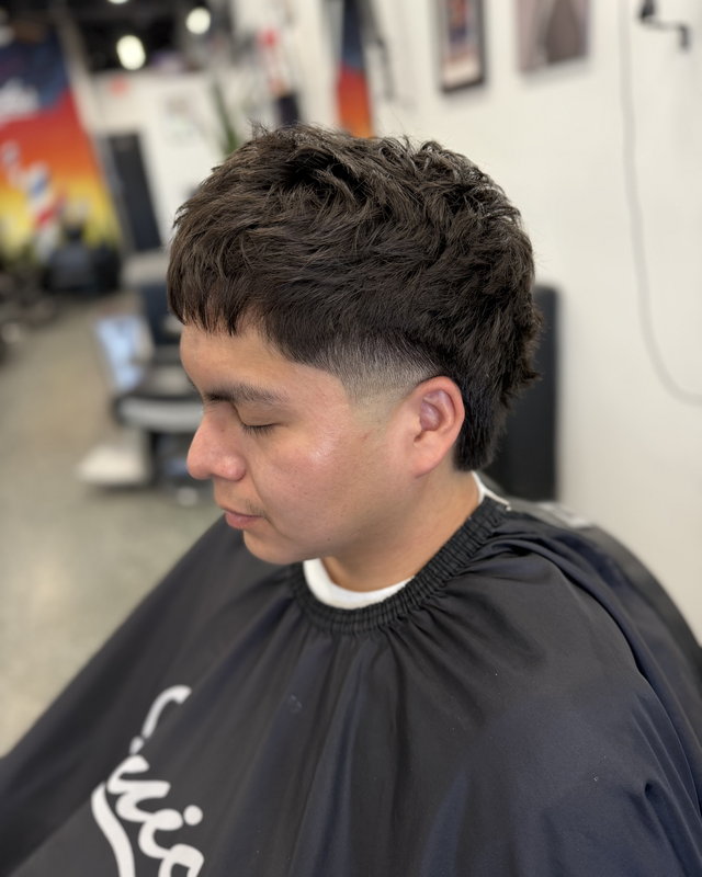 A textured crop over a low fade